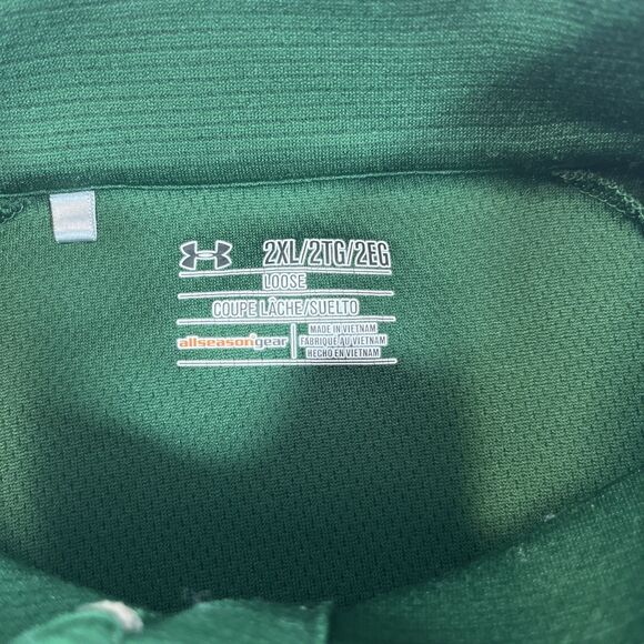 Baylor Bears Under Armour Mens XXL Green Quarter 1/4 Zip Pullover Shirt - Picture 3 of 10